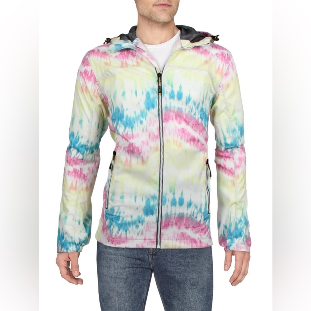Hawke & Co Rain Shell Lightweight Jacket - Tie Dye Large